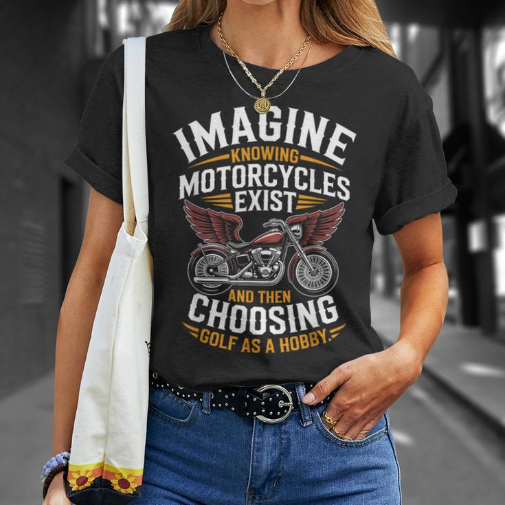 Imagine Motorcycles Exist Chopper Club バイカー バイク Tシャツ 彼女への贈り物