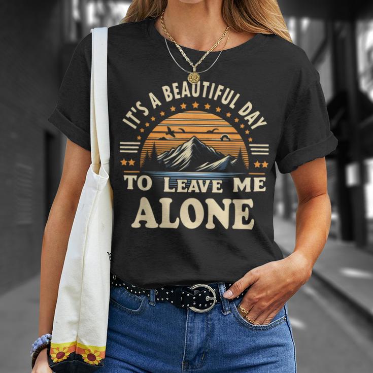 It's A Beautiful Day To Leave Me Alone Inrovert Tシャツ 彼女への贈り物