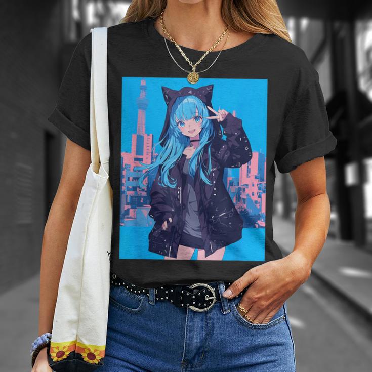 Japanese Anime Girl 日本のアニメの女の子 Tシャツ 彼女への贈り物