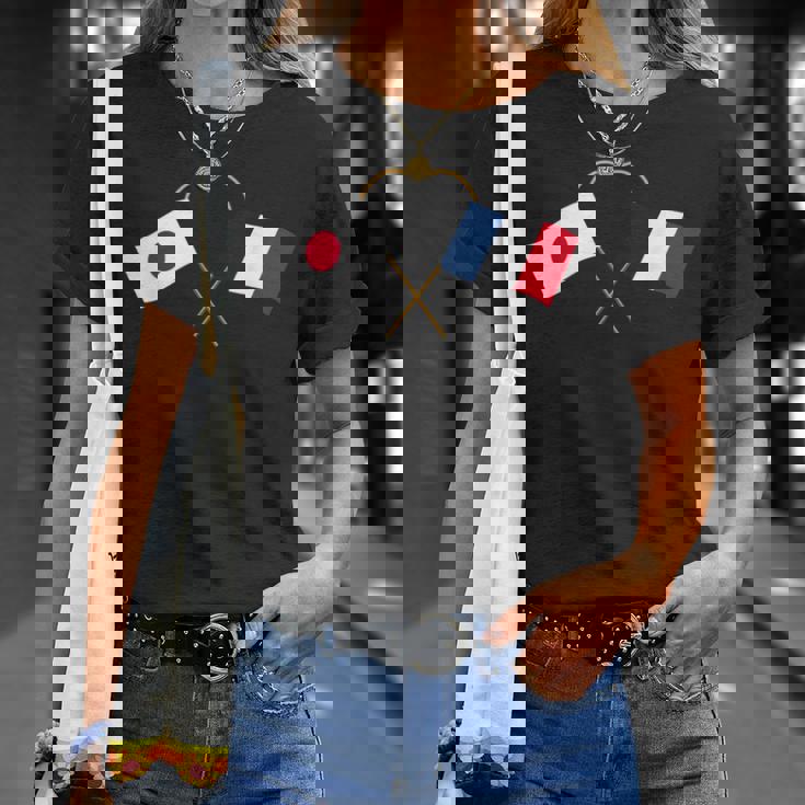 Japanese Flag France Flag フランス遺産 フランスのルーツ 日本の国旗 フランスの国旗 Tシャツ 彼女への贈り物