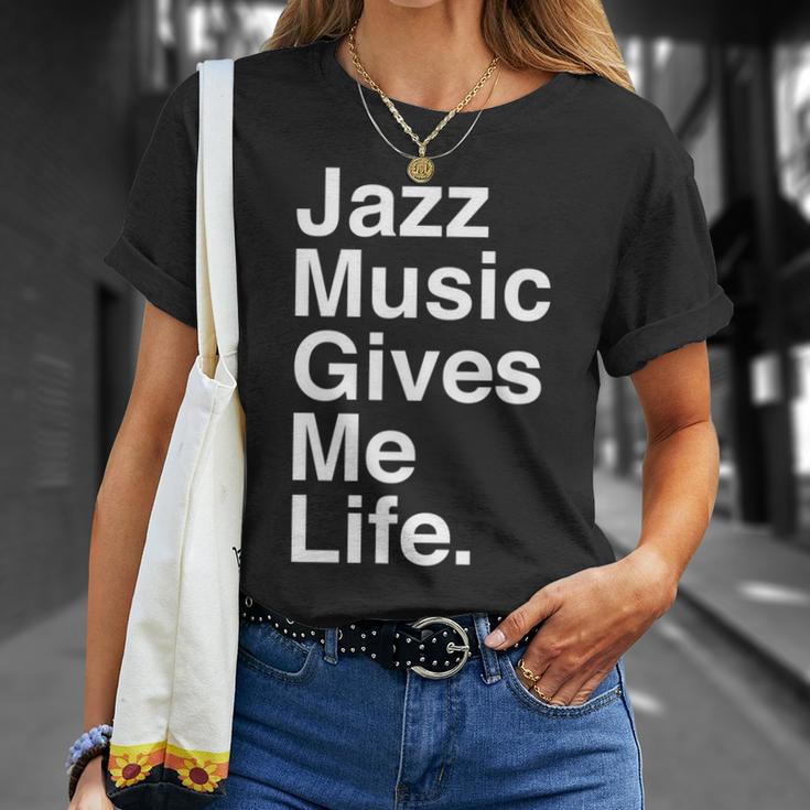 Jazz Music Gives Me Life Quote 長袖tシャツ Tシャツ 彼女への贈り物