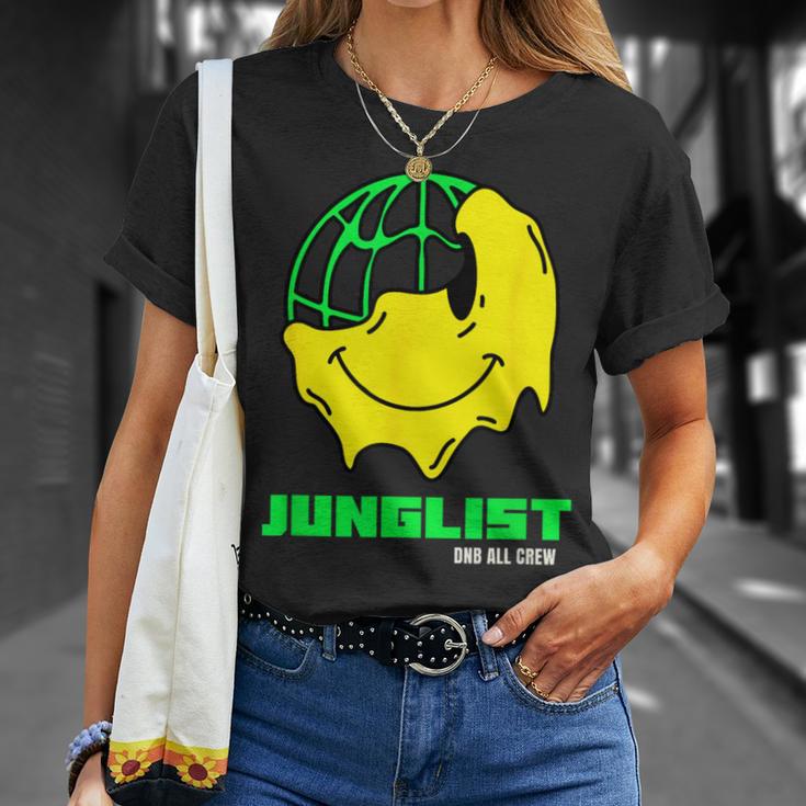Junglist ドラムとベース Dnb スマイリー Tシャツ 彼女への贈り物