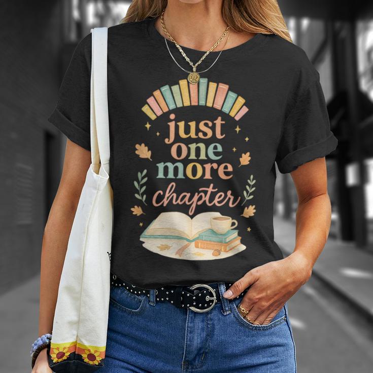 Just One More Chapter Cozy Book Lover Reading & Coffee T-Shirt Gifts for Her