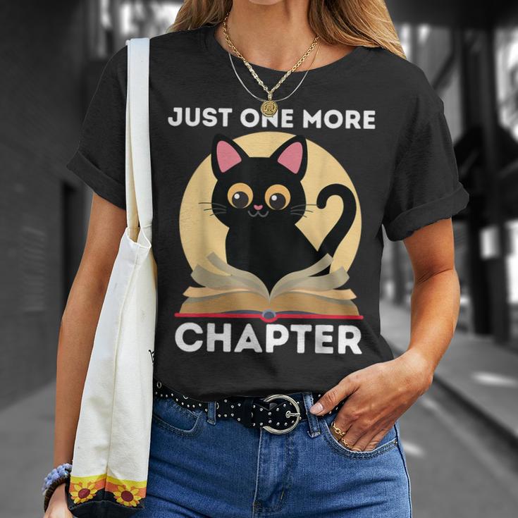 Just One More Chapter Cute Cat Reading Book For Reader Men Women Kids T-Shirt Gifts for Her