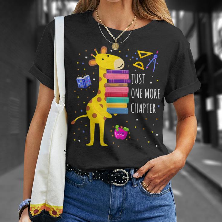 Just One More Chapter Cute Giraffe Book Reading Nerd T-Shirt Gifts for Her Just One More Chapter Cute Giraffe Book Reading Nerd T-Shirt Gifts for Her