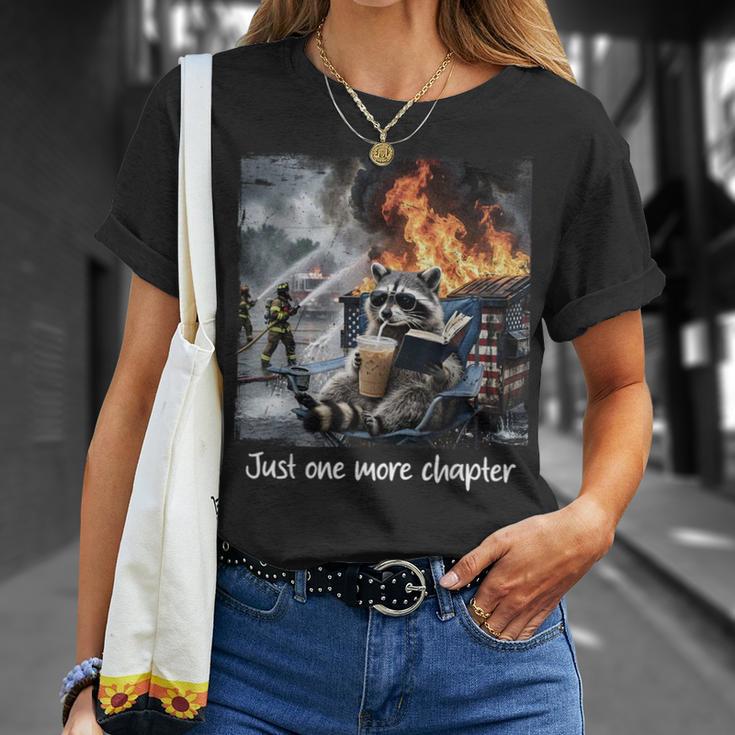 Just One More Chapter Dumpster Raccoon Reading Book T-Shirt Gifts for Her Just One More Chapter Dumpster Raccoon Reading Book T-Shirt Gifts for Her