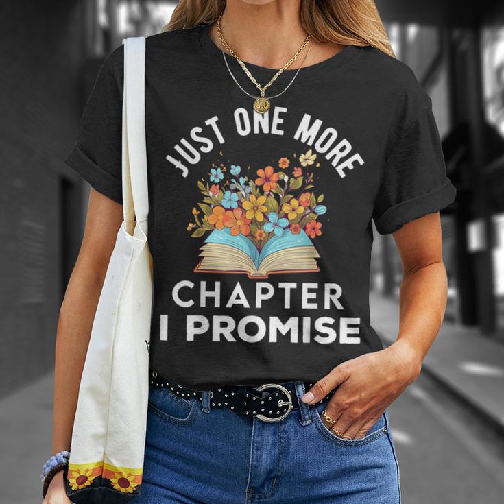 Just One More Chapter I Promise Book Lover Worm Nerd T-Shirt Gifts for Her