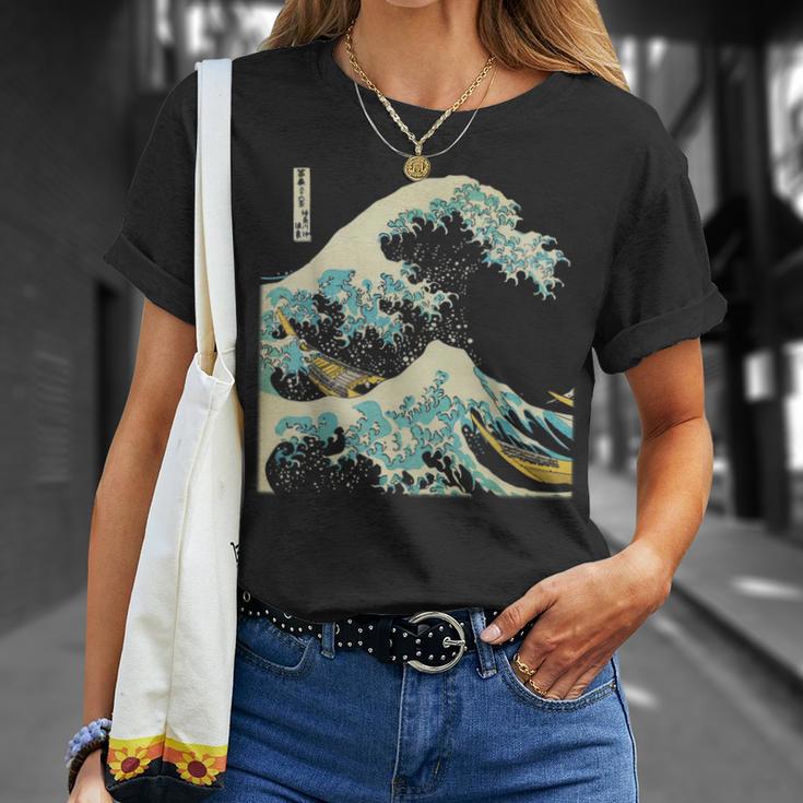 Katsushika Hokusai The Great Wave Off Kanagawa Tシャツ 彼女への贈り物