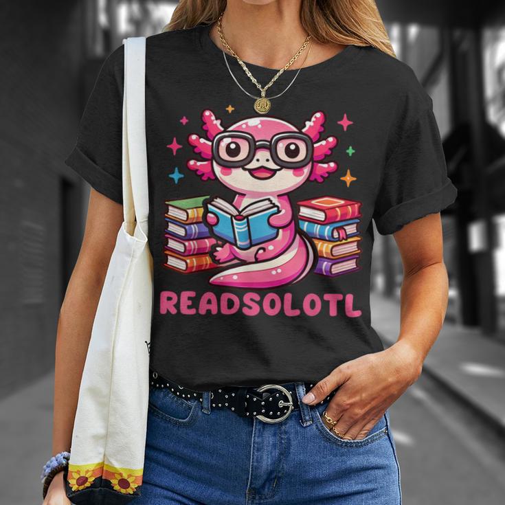 Kawaii Axolotl Readsolotl Book Lover Reading Bookworm Girls T-Shirt Gifts for Her Kawaii Axolotl Readsolotl Book Lover Reading Bookworm Girls T-Shirt Gifts for Her