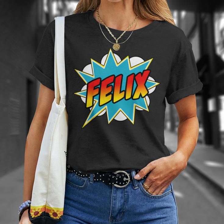 Kids Boys Felix Comic Book Superhero Name T-Shirt Gifts for Her Kids Boys Felix Comic Book Superhero Name T-Shirt Gifts for Her
