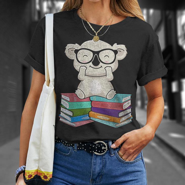 Koala Bear Reading Books Koala T-Shirt Gifts for Her Koala Bear Reading Books Koala T-Shirt Gifts for Her