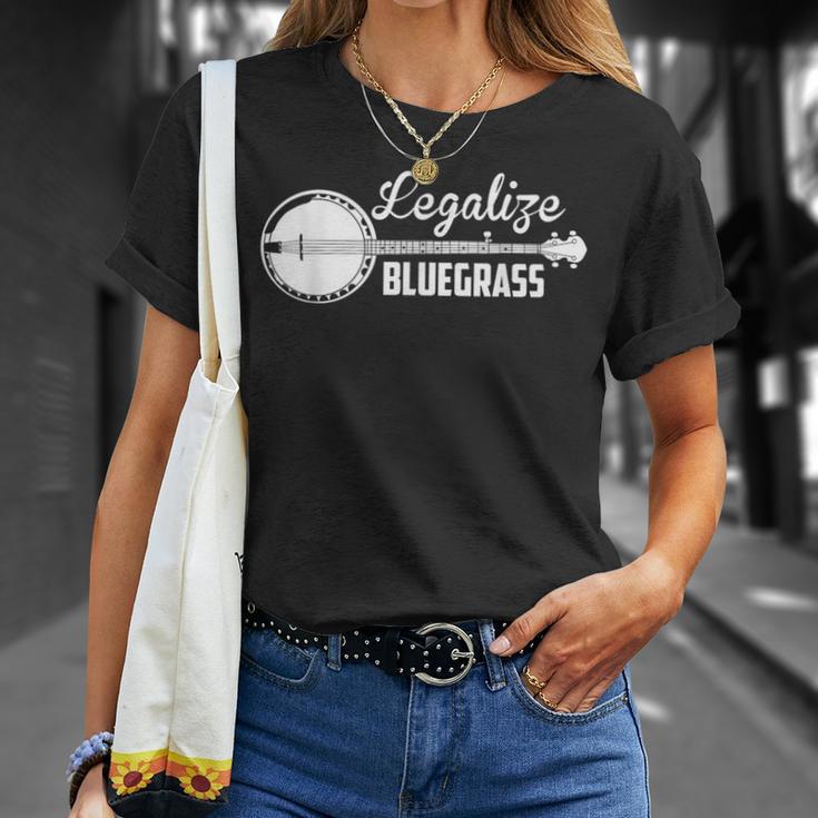 Legalize Bluegrass Banjo ビンテージヒッピーブルーグラス 音楽ファン Tシャツ 彼女への贈り物