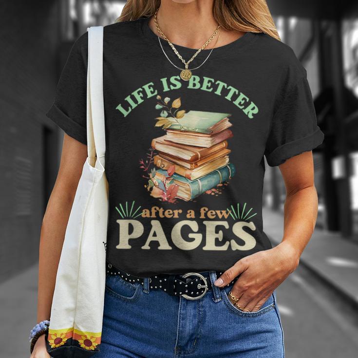 Life Is Better After A Few Pages Book Lover Reading Quote T-Shirt Gifts for Her Life Is Better After A Few Pages Book Lover Reading Quote T-Shirt Gifts for Her