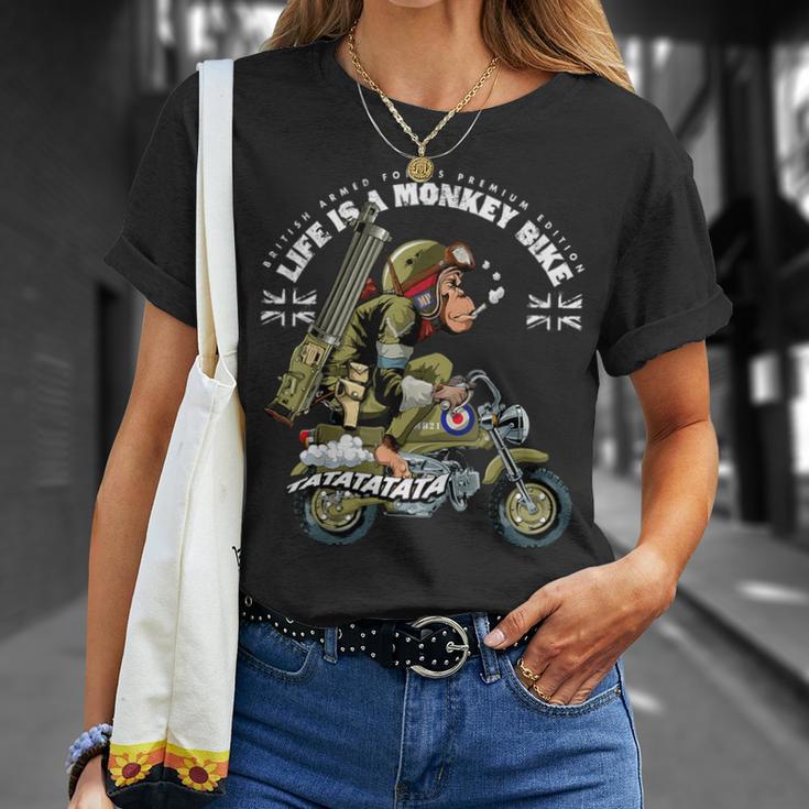 Life Is A Monkey Bike 英国軍 ヴィンテージエディション Tシャツ 彼女への贈り物