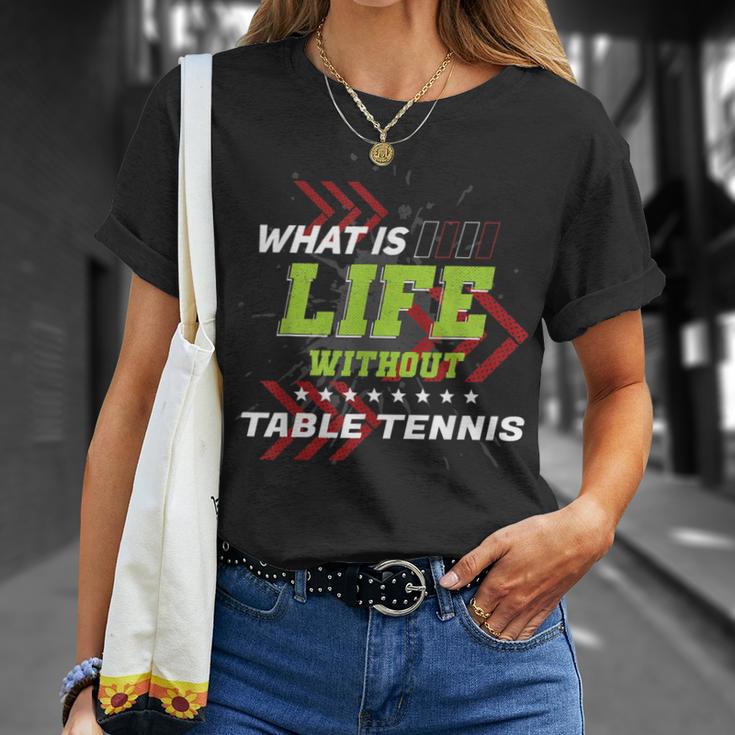 Life Without 卓球 面白い スポーツ ユーモア ゲーム ピンポン Tシャツ 彼女への贈り物