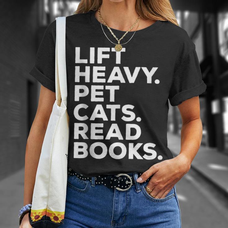 Lift Heavy Pet Cats Read Books Gym Workout Weight Lifter T-Shirt Gifts for Her Lift Heavy Pet Cats Read Books Gym Workout Weight Lifter T-Shirt Gifts for Her