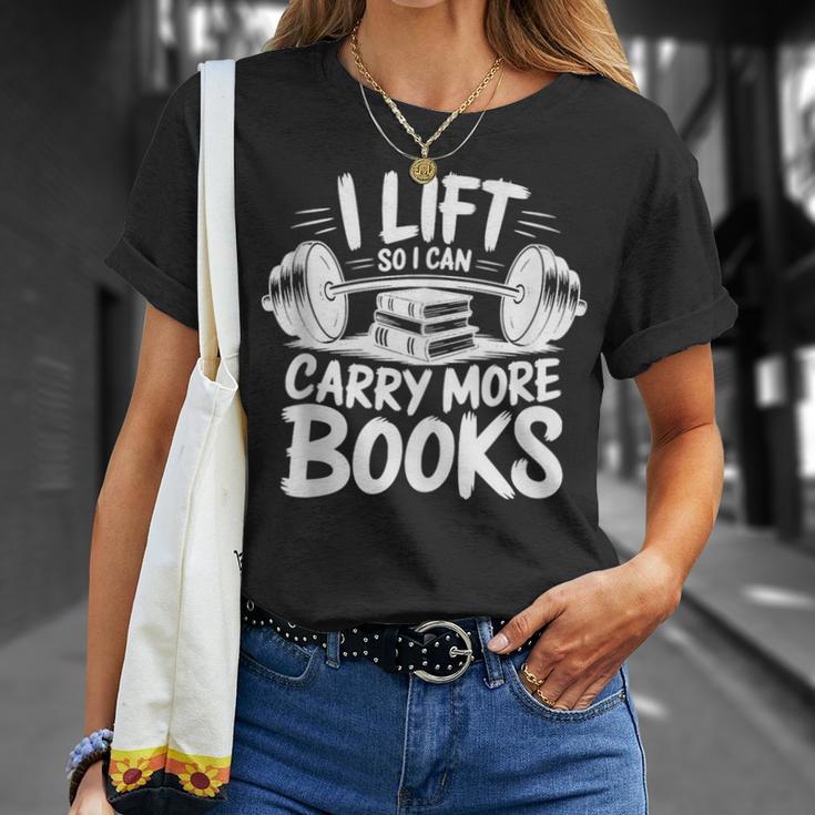 Lift So I Can Carry More Books Reading Lover Fitness Workout T-Shirt Gifts for Her Lift So I Can Carry More Books Reading Lover Fitness Workout T-Shirt Gifts for Her