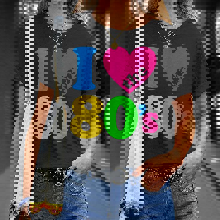 I Love The 80'S 80年代パーティードレスレトロ1980年代テーマ Tシャツ 彼女への贈り物