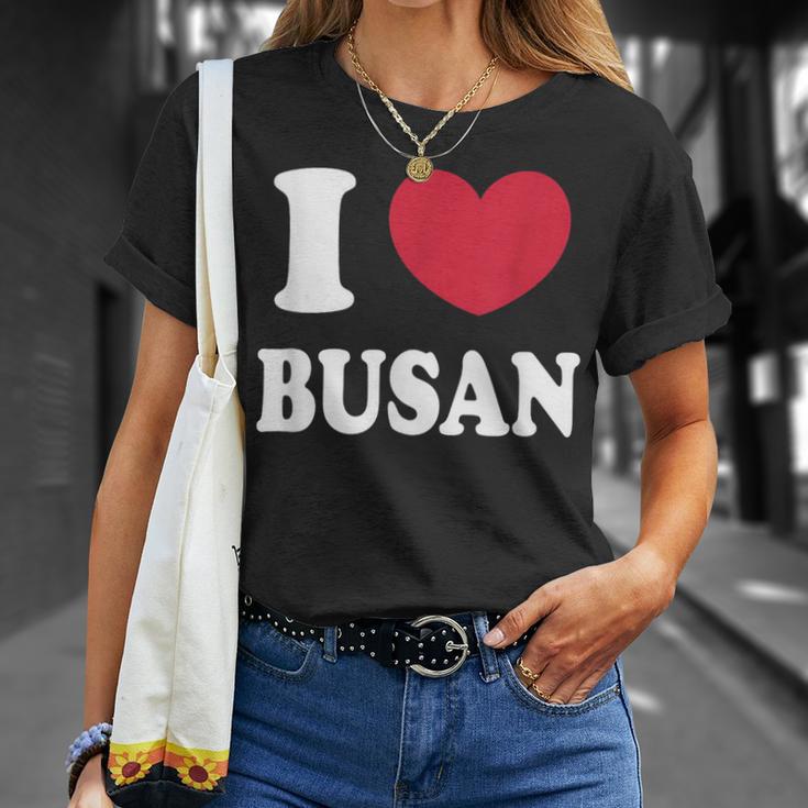 I Love Busan 釜山が大好きです Tシャツ 彼女への贈り物