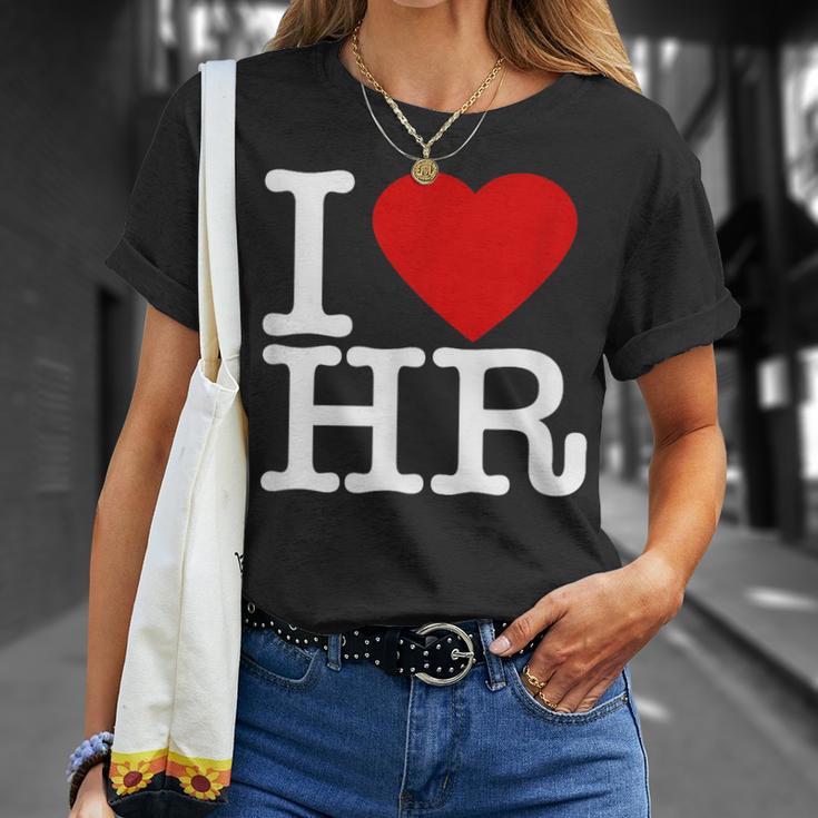 I Love Hr レッドハート 人事 Tシャツ 彼女への贈り物
