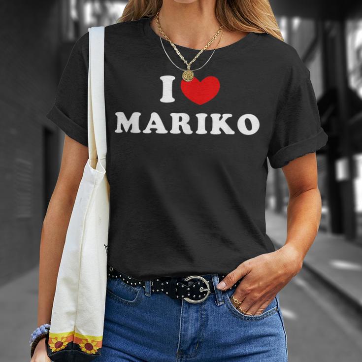 I Love Mariko 私は愛する Mariko Tシャツ 彼女への贈り物