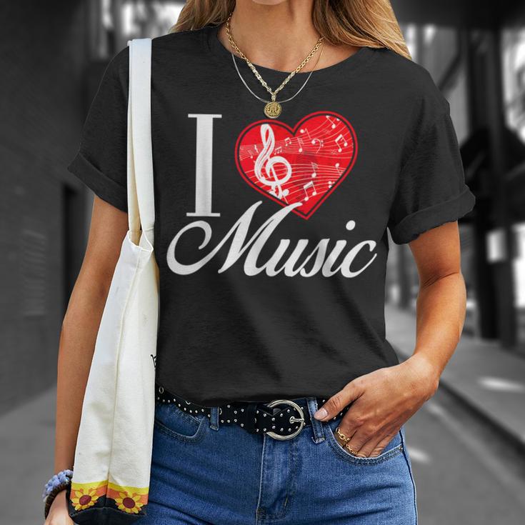 I Love Music D001-0095A Tシャツ 彼女への贈り物