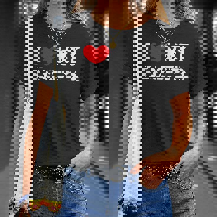 I Love My Kazuya 私はカズヤを愛しています Tシャツ 彼女への贈り物