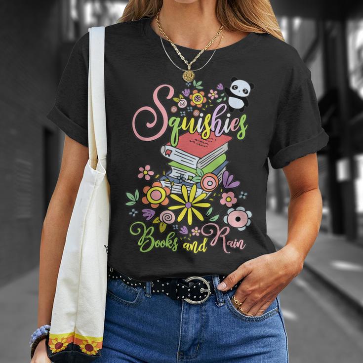 Love Panda Squishy Animal Doodles Squishies Books And Rain T-Shirt Gifts for Her