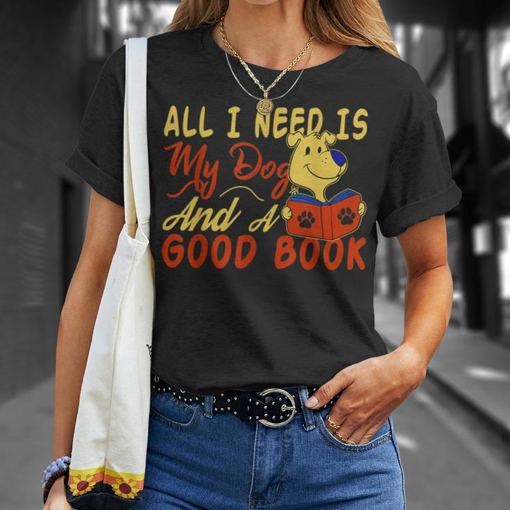 i Love Reading Apparel All i Need Is My Dog And a Good Book Men Women T-Shirt Gifts for Her i Love Reading Apparel All i Need Is My Dog And a Good Book Men Women T-Shirt Gifts for Her