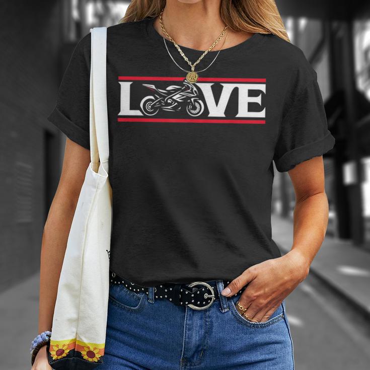 Love To Ride レース スポーツバイク ストリートバイク オートバイ Tシャツ 彼女への贈り物