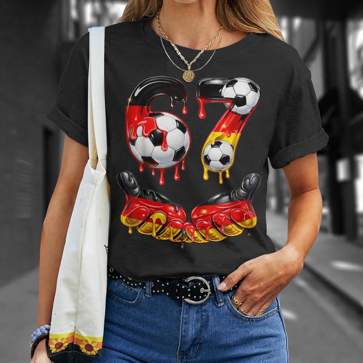 Lustiges Fußball 67 Meme Für Jungen Kinder 67 Ixeven 67 T-Shirt Geschenke für Sie