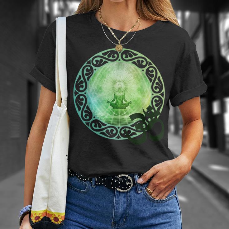 Mandala Namaste スピリチュアルブッダ ファッション服セット グリーン Tシャツ 彼女への贈り物