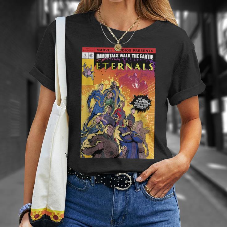 Marvel Eternals Group Shot Comic Book Cover T-Shirt Gifts for Her