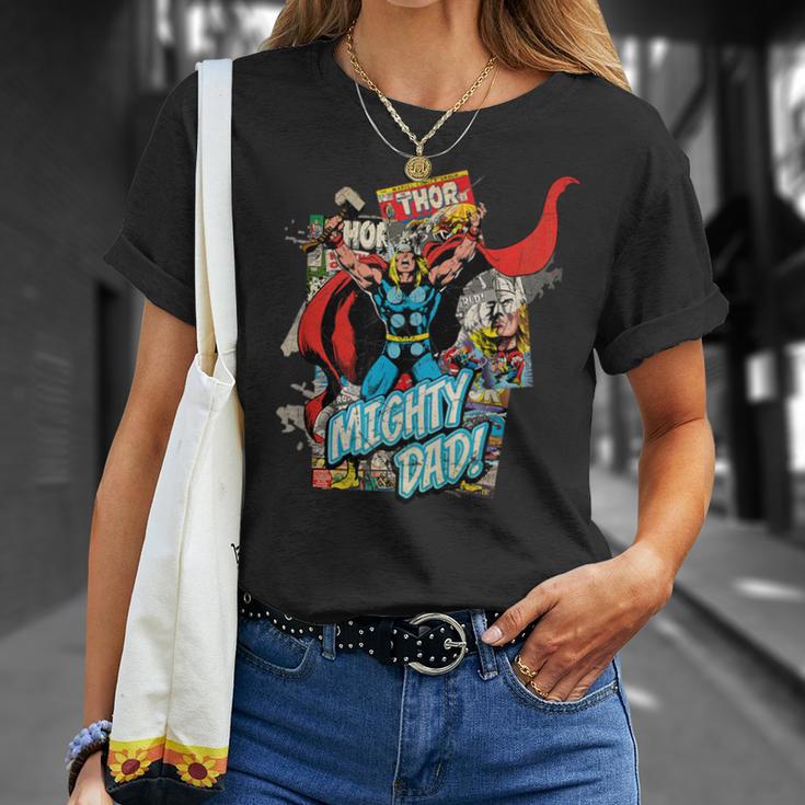 Marvel Thor Mighty Dad Comic Book Father's Day T-Shirt Gifts for Her