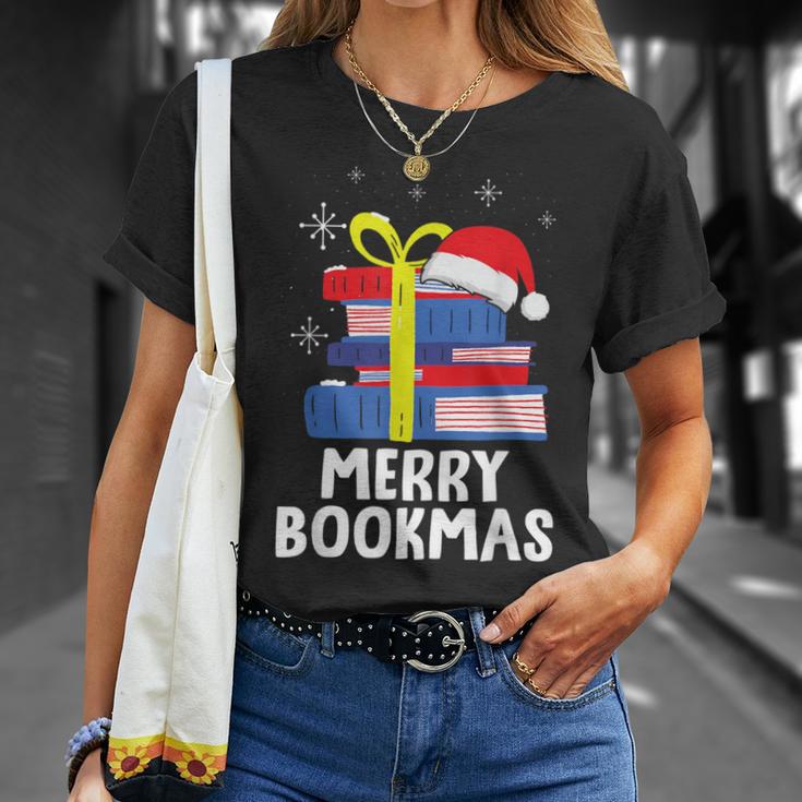 Merry Bookmas Christmas Bookworm Xmas Book Lover Reading T-Shirt Gifts for Her Merry Bookmas Christmas Bookworm Xmas Book Lover Reading T-Shirt Gifts for Her