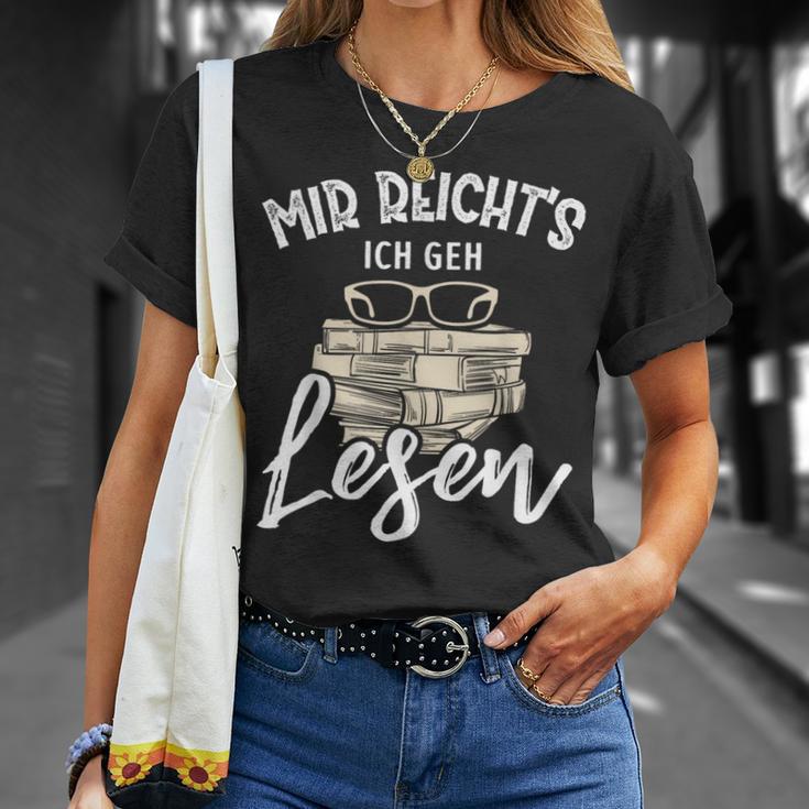 Mir Reicht's Ich Geh Lesen Books Reading Fan Bookworm T-Shirt Gifts for Her