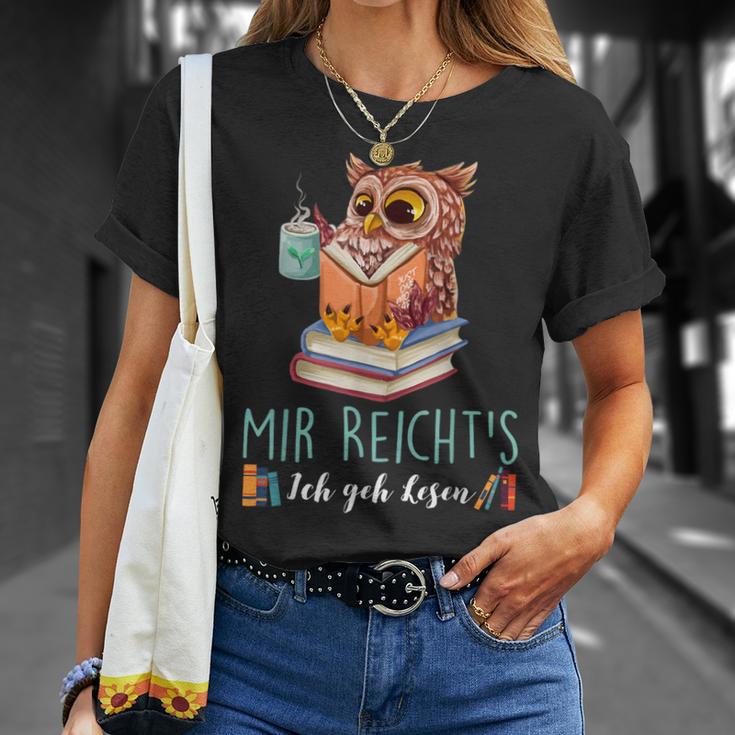 Mir Reicht's Ich Geh Resen Books Reading Fan Bookworm Owls T-Shirt Gifts for Her Mir Reicht's Ich Geh Resen Books Reading Fan Bookworm Owls T-Shirt Gifts for Her