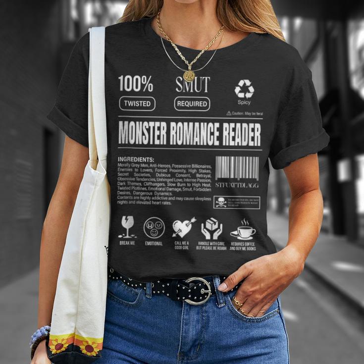 Monster Romance Reader Smut Label Bookish Smutty Book Merch T-Shirt Gifts for Her Monster Romance Reader Smut Label Bookish Smutty Book Merch T-Shirt Gifts for Her