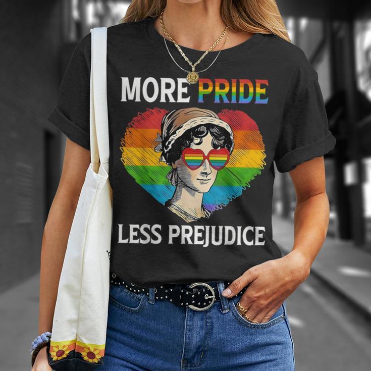 More Pride Less Prejudice Pride Month Lgbtq ゲイ レズビアン Tシャツ 彼女への贈り物