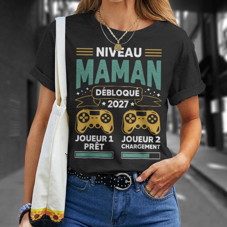 Niveau Maman Débloqué 2027 Annonce Grossesse Maman Geek T-Shirt Cadeaux pour elle