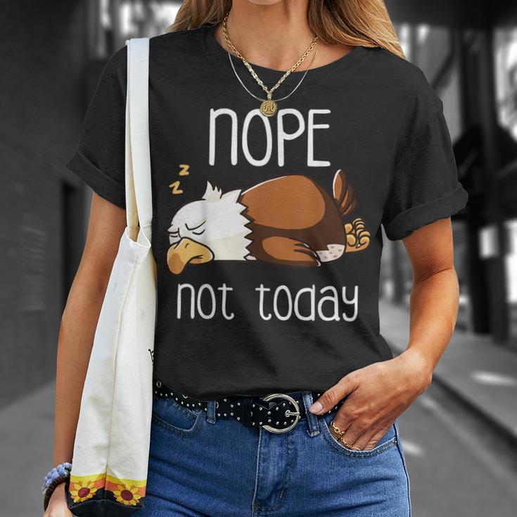 Nope Not Todayleeping American Bald Eagle Nap Early Bird Tシャツ 彼女への贈り物