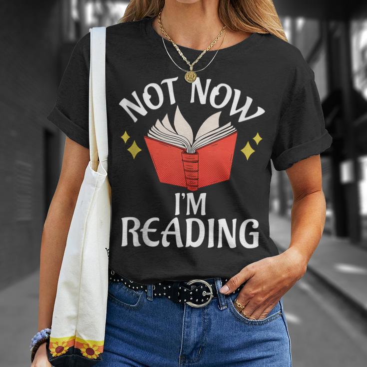 Not Now Im Reading Book T-Shirt Gifts for Her