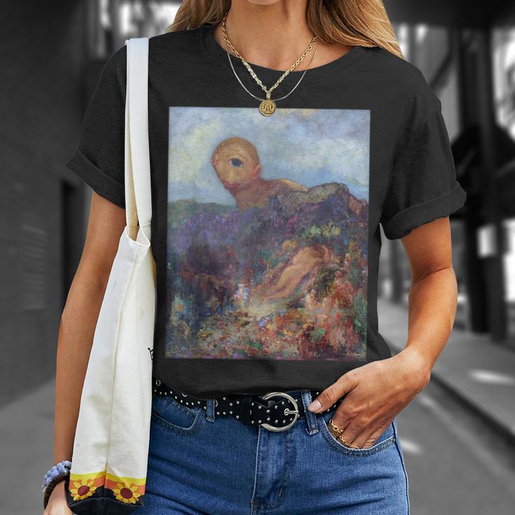Odilon Redonによるサイクロプスの有名なアートワーク。 Tシャツ 彼女への贈り物