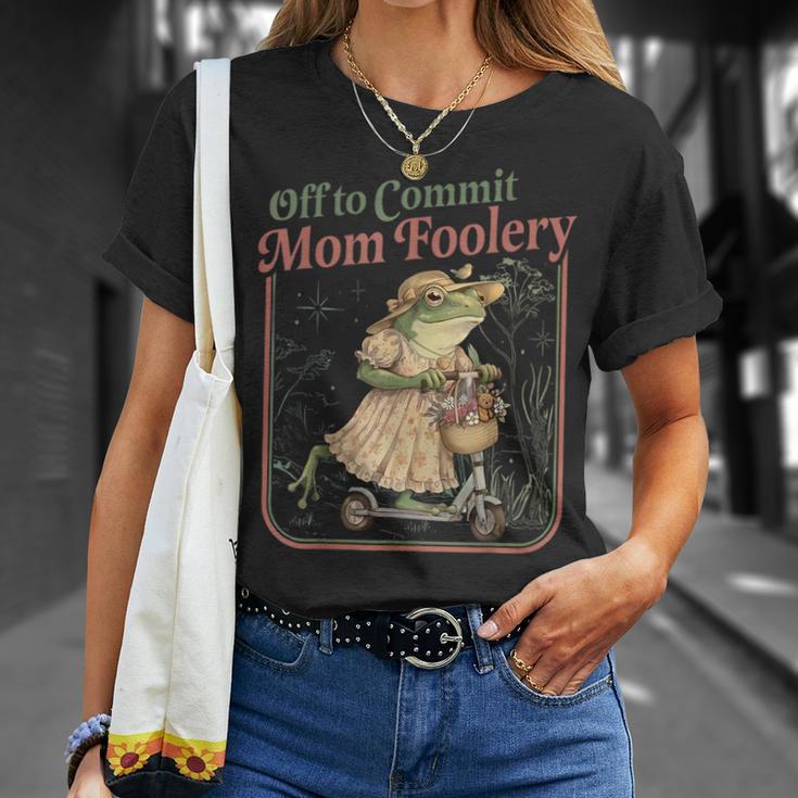Off To Commit Mom Foolery Mama Frog Scooter Mother's Day T-Shirt Gifts for Her Off To Commit Mom Foolery Mama Frog Scooter Mother's Day T-Shirt Gifts for Her