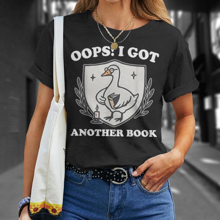 Oops I Got Another Book Books Lover Goose Quote T-Shirt Gifts for Her Oops I Got Another Book Books Lover Goose Quote T-Shirt Gifts for Her