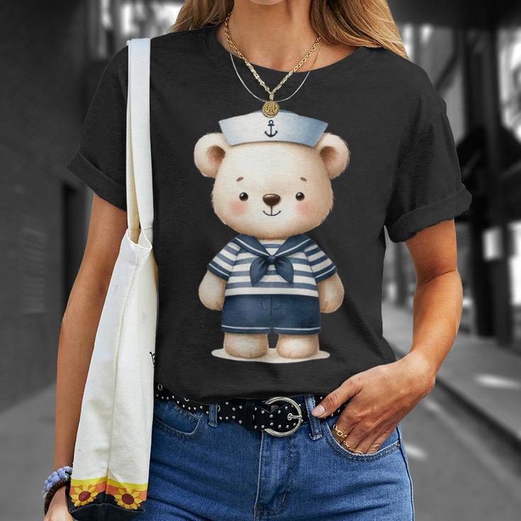 Oso Marinero Para Niños Niñas Niños Camiseta unisex Regalos para ella
