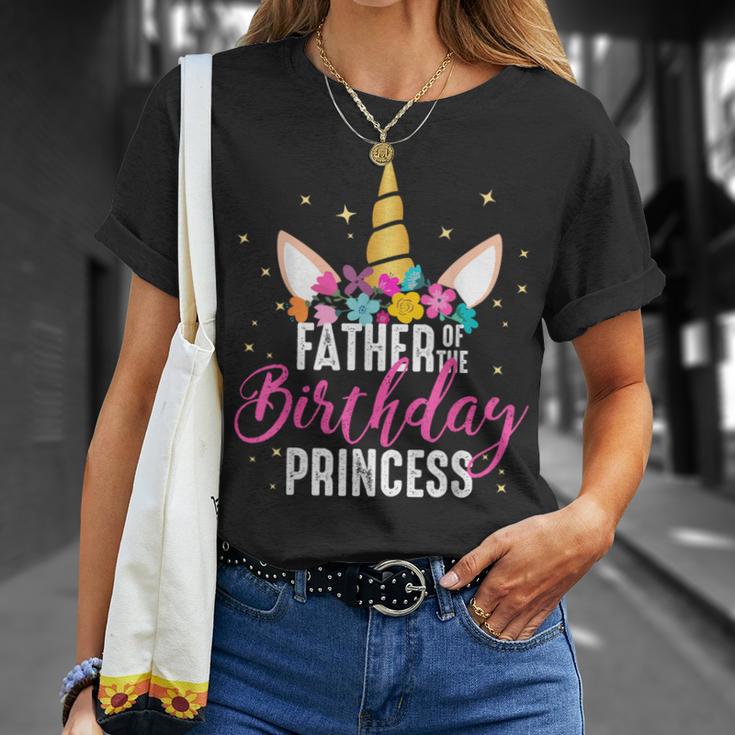 Papà Della Festeggiata Padre Regalo Di Compleanno Unicorno Maglietta Regalos para ella