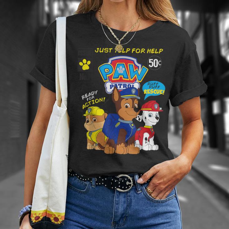 Paw Patrol Comic Book Strip T-Shirt Gifts for Her