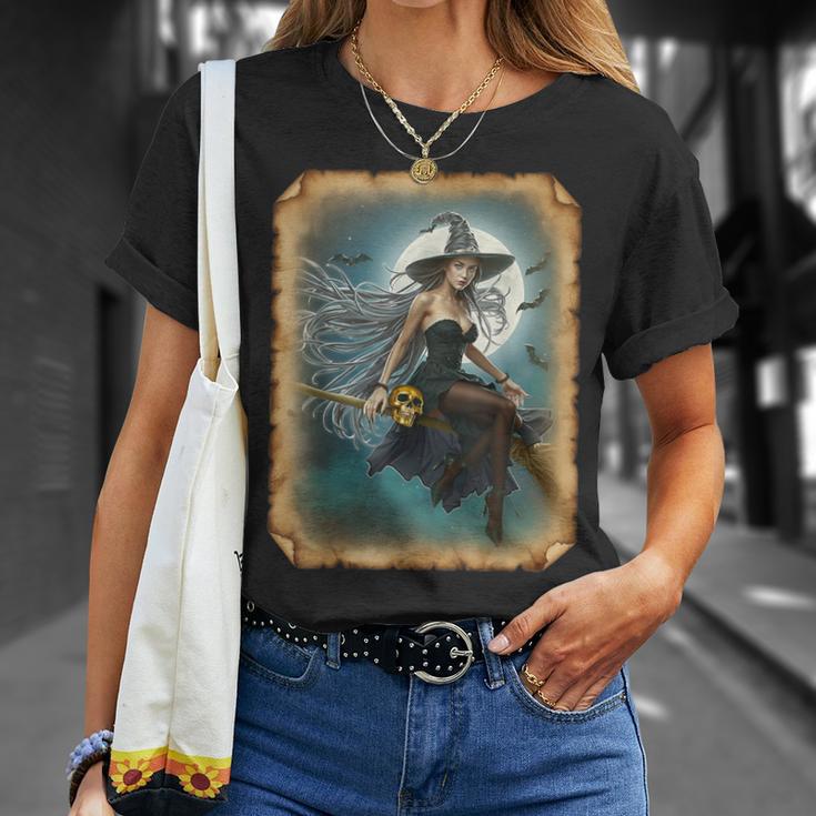 Pinup Girl 男性用 セクシーなハロウィーンの魔女 Tシャツ 彼女への贈り物