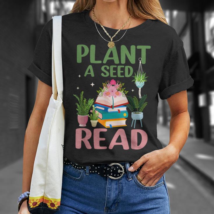 Plant A Seed Read Reading Summer 2026 Teacher Librarian Book T-Shirt Gifts for Her Plant A Seed Read Reading Summer 2026 Teacher Librarian Book T-Shirt Gifts for Her